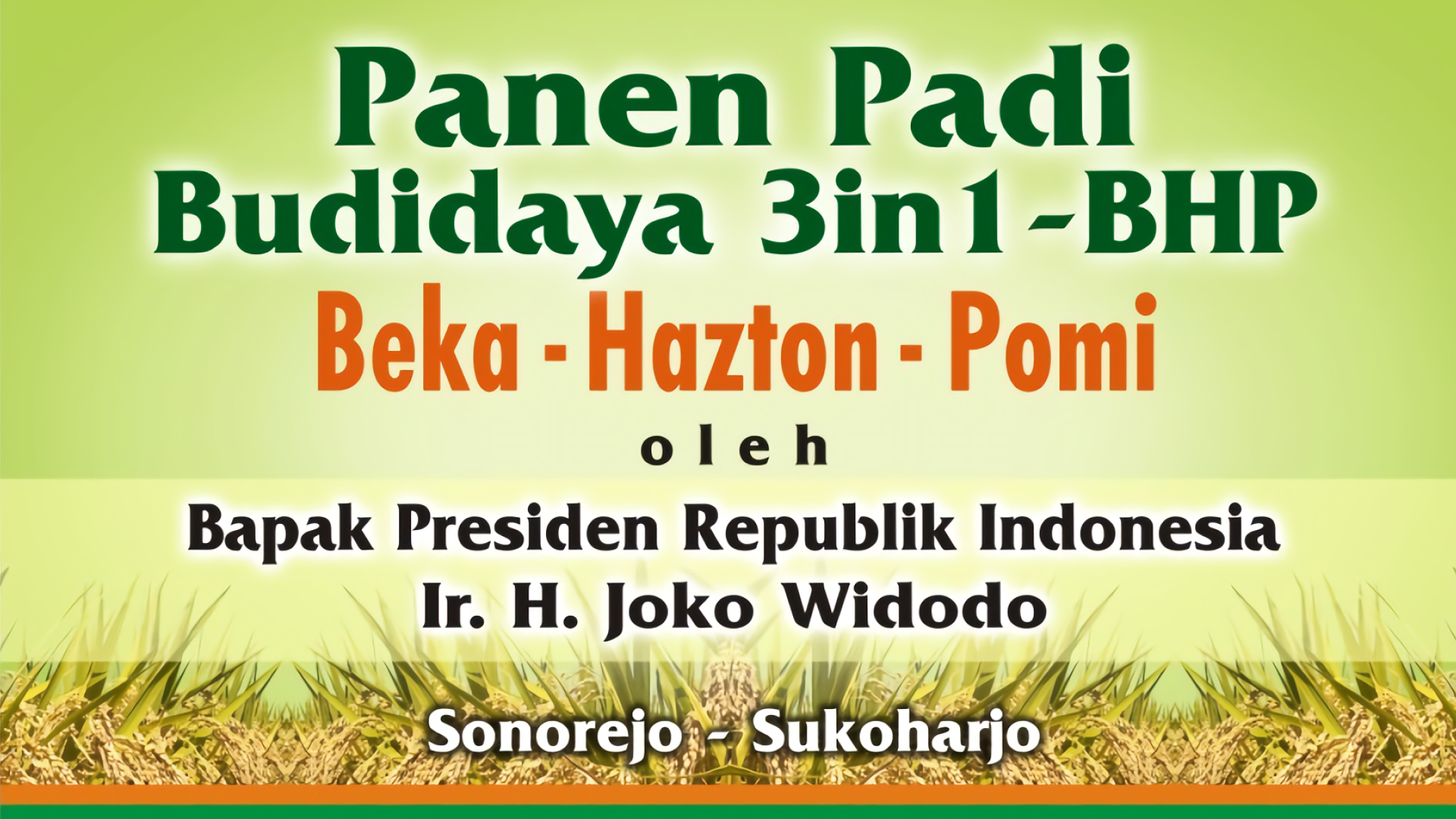 Panen Raya Sukoharjo